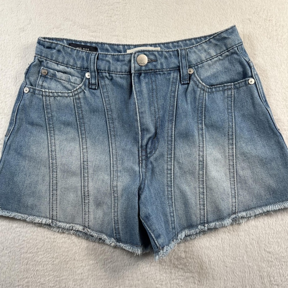 Habitual Kid Shorts Girls 12 Blue Denim Mid Rise Cut-Off Distressed Frayed Hem